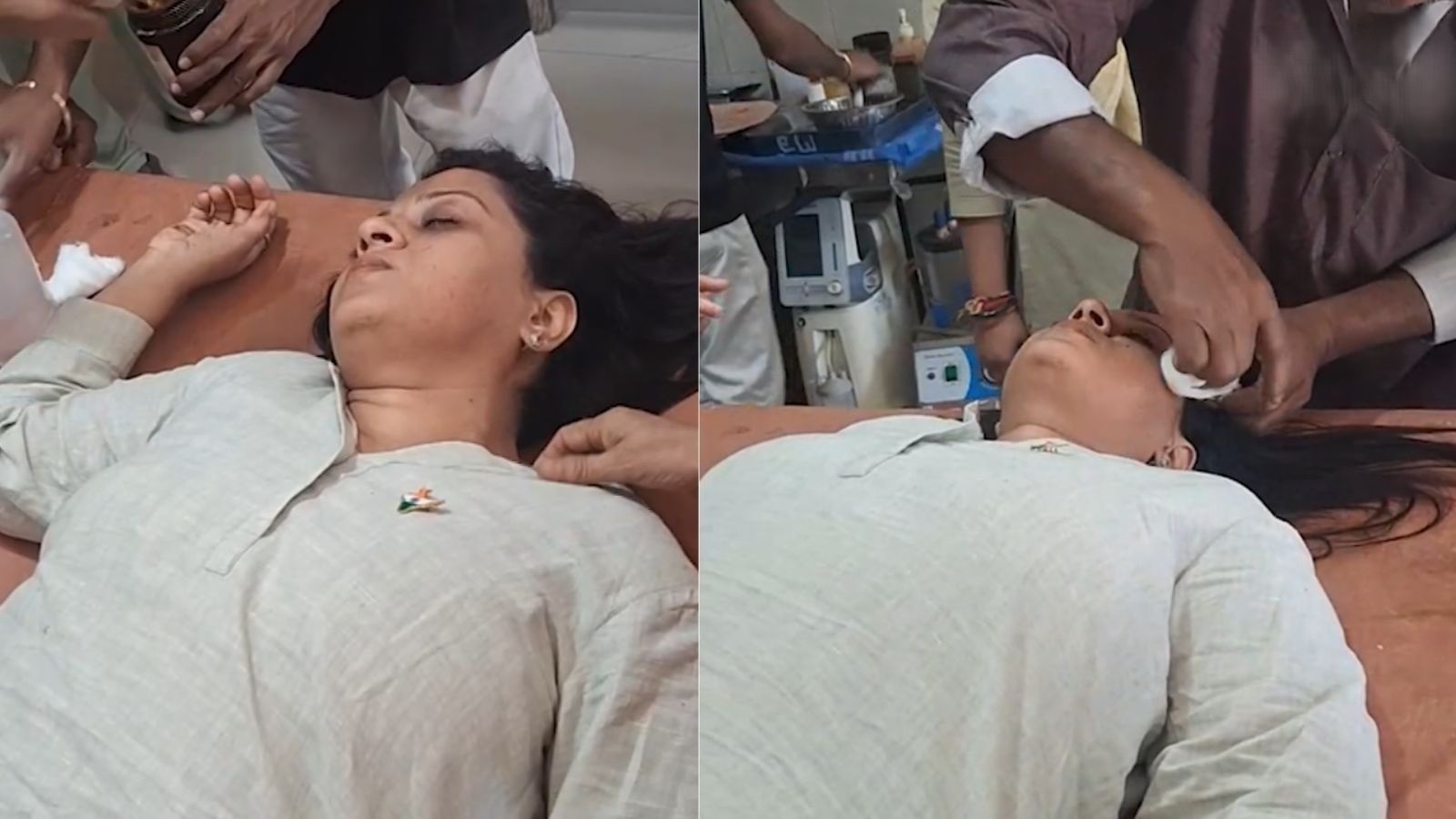 AAP Politician Jigisha Patel injured In Stone Pelting Incident In Gondal : આપ નેતા જિગિષા પટેલ પર હુમલો