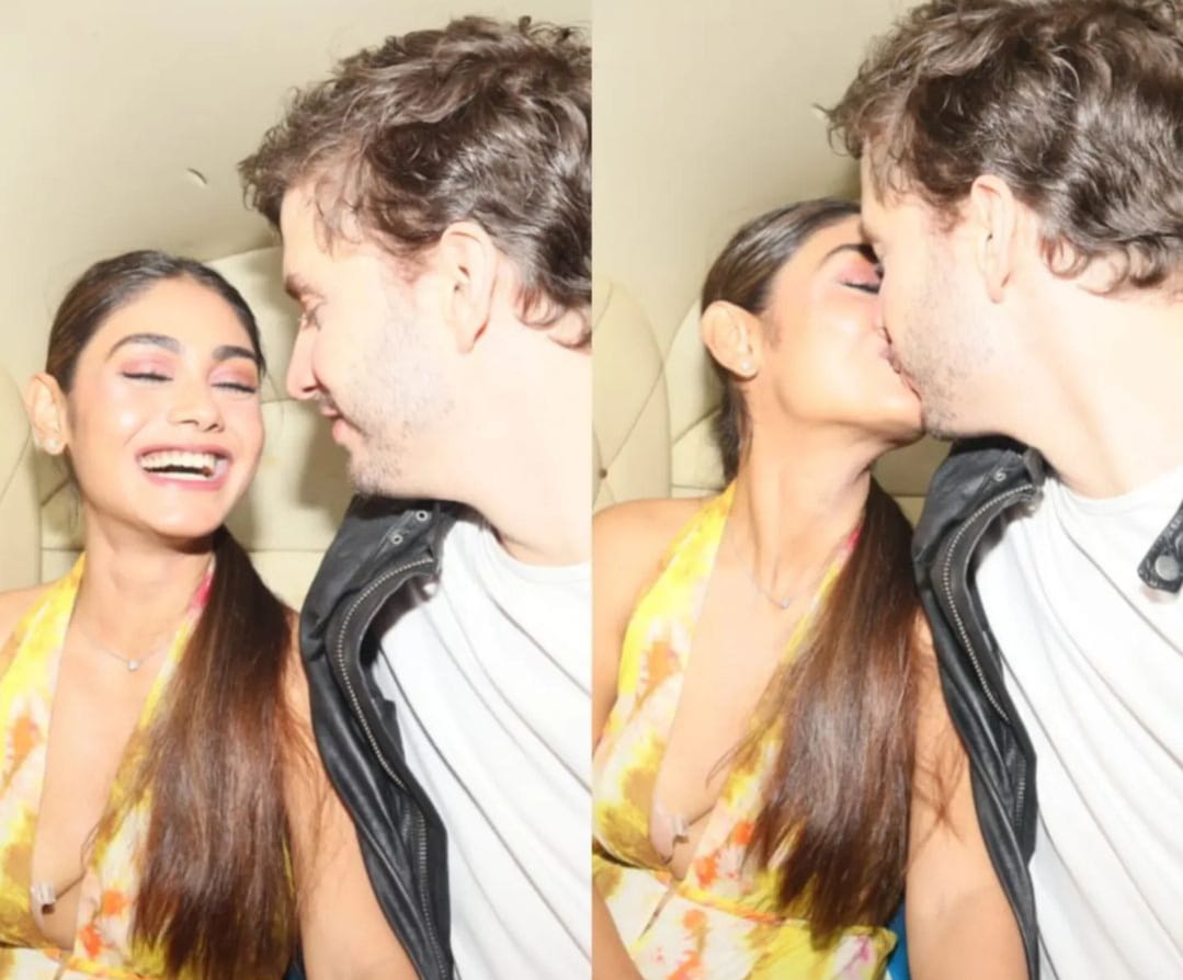 Shreetija de Kiss video in auto riksha With German Husband