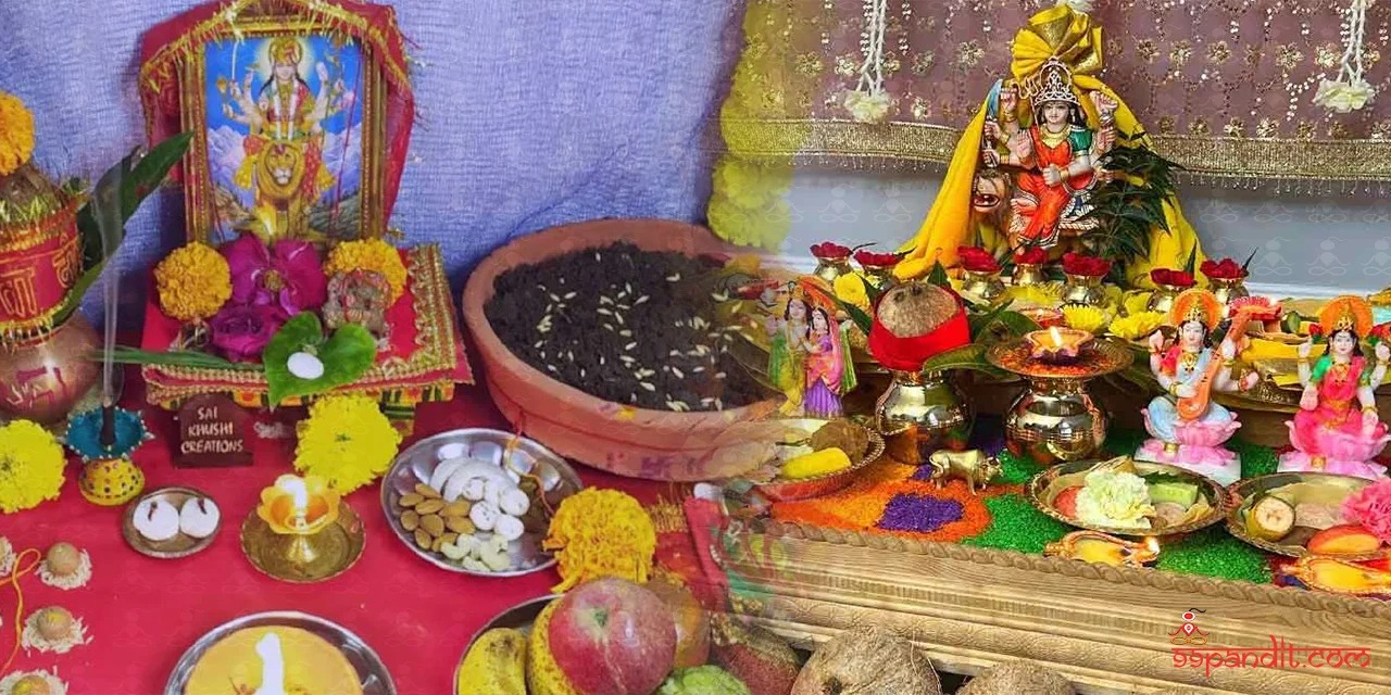 Shardiya Navratri 2025 - નવરાત્રી માતાજી ઘટસ્થાપન મુહૂર્ત ક્યારે કરવું - કળશ સ્થાપના ક્યારે કરવું 