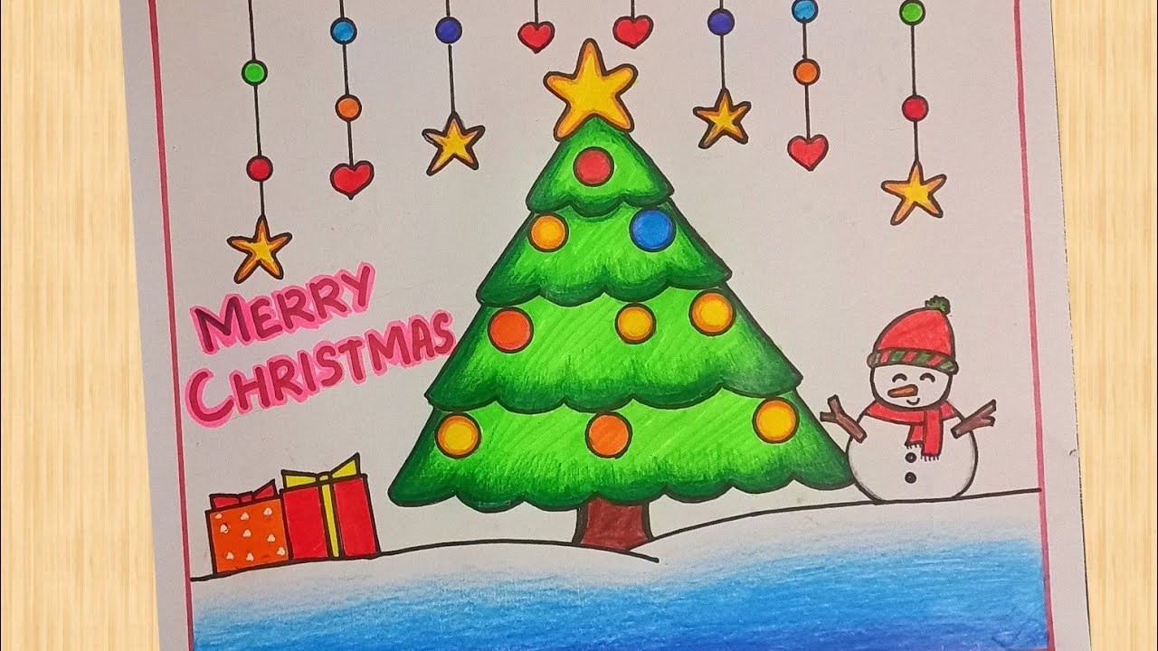 What is the moral of the Christmas tree - મેરી ક્રિસમસ ડ્રોઇંગ Easy Merry Christmas Drawing - Drawing Christmas Tree, Santa clause, Cristmas Day Celebration Etc. How To Make Easy Christmas Tree At Home?