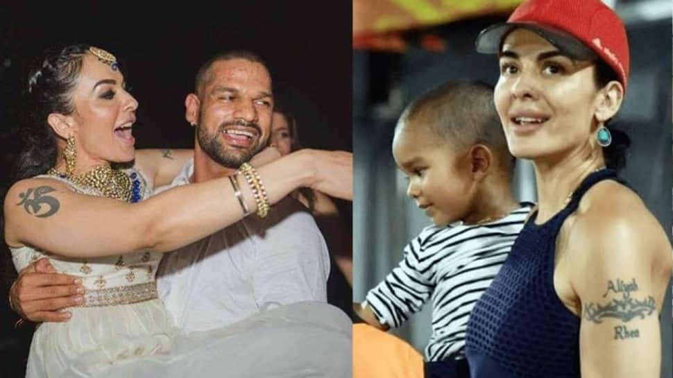 શિખર ધવન આયેશા અને જોરાવર , Shikhar dhawan Ex Wife Ayesha with son Joravar 