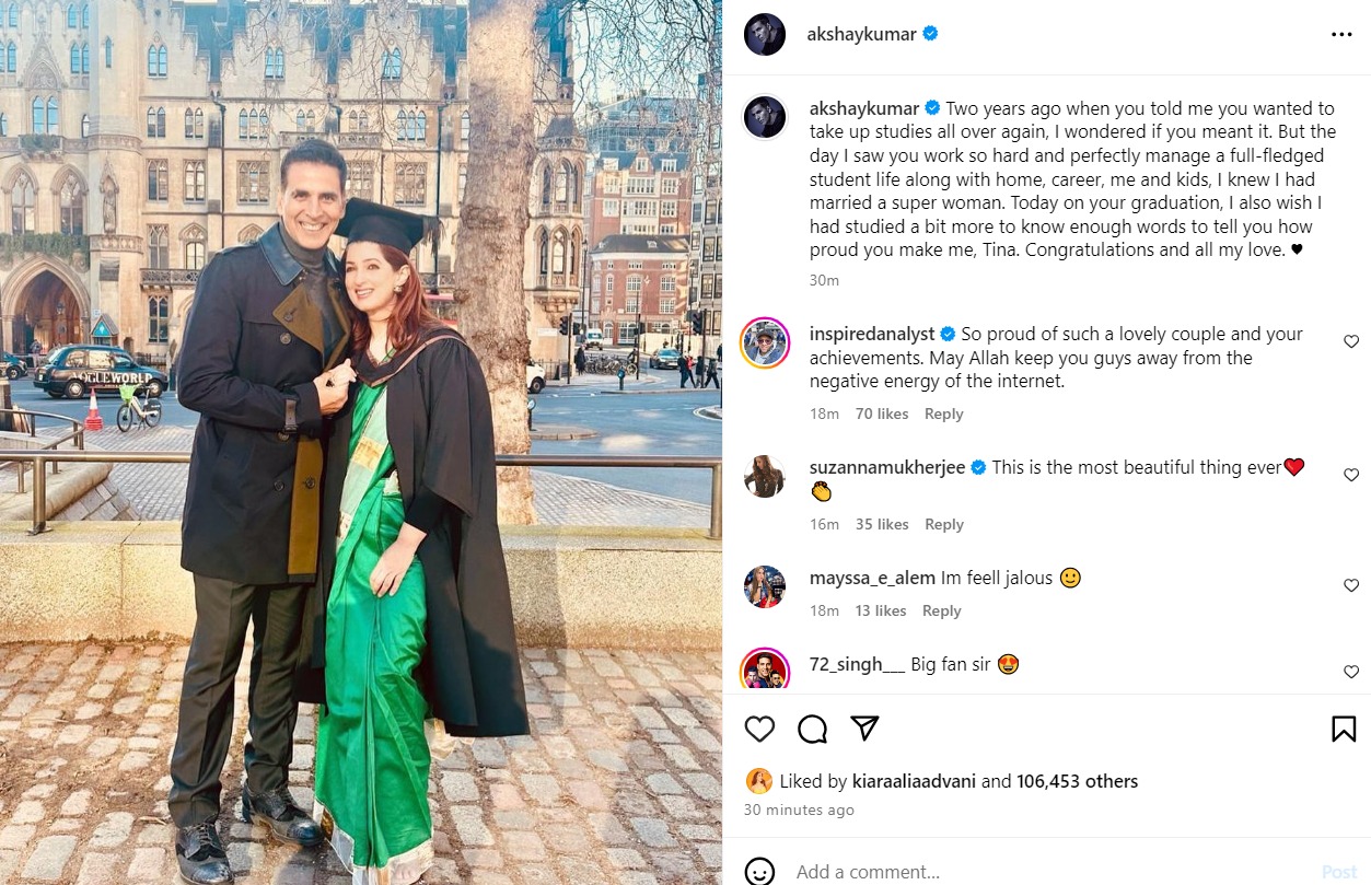Twinkle Khanna Graduate - Twinkle khanna paased graduation at age 50 akshay kumar Congratulate in these way -  twinkle khanna sexy photos videos -  twinkle khanna education - twinkle khanna age - twinkle khanna graduation - Twinkle Khanna Graduate -