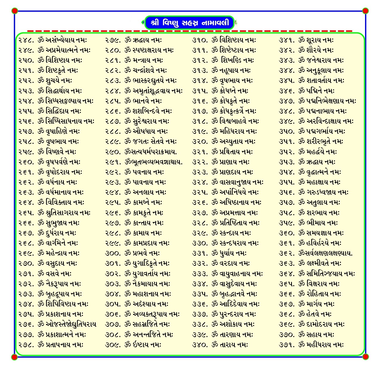 Vishnu sahastra namavali gujarati pdf - Vishnu 108 names in gujarati pdf - વિષ્ણુ ભગવાન ના 1008 નામ - Vishnu sahasranamavali gujarati ma - Vishnu sahasranamavali gujarati mein - વિષ્ણુ ભગવાન ના 1008 નામ pdf download - વિષ્ણુ સહસ્ત્ર પાઠ ગુજરાતીમાં - વિષ્ણુ સહસ્ત્ર ના 1000 નામ vishnu sahasranamam - vishnu sahasranamam pdf - vishnu sahasranamam lyrics in Gujarati - વિષ્ણુ સહસ્ત્ર નામનો પાઠ - વિષ્ણુ સહસ્ત્ર પાઠ ના ફાયદા