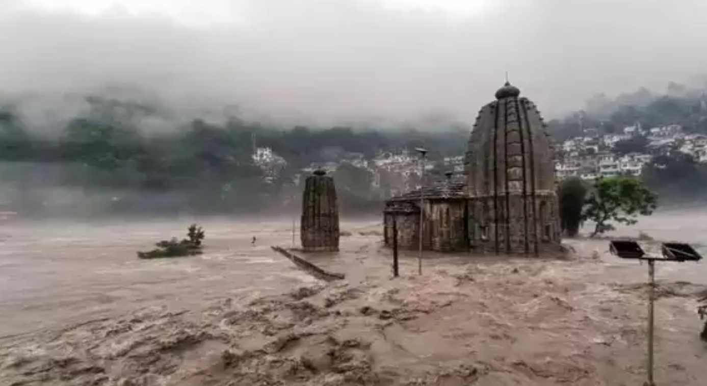panchvatrak mahadev mandir temple flood
