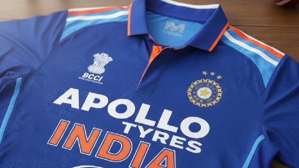 BCCI Apollo Tyres Sponsorship - indian cricket team jersey