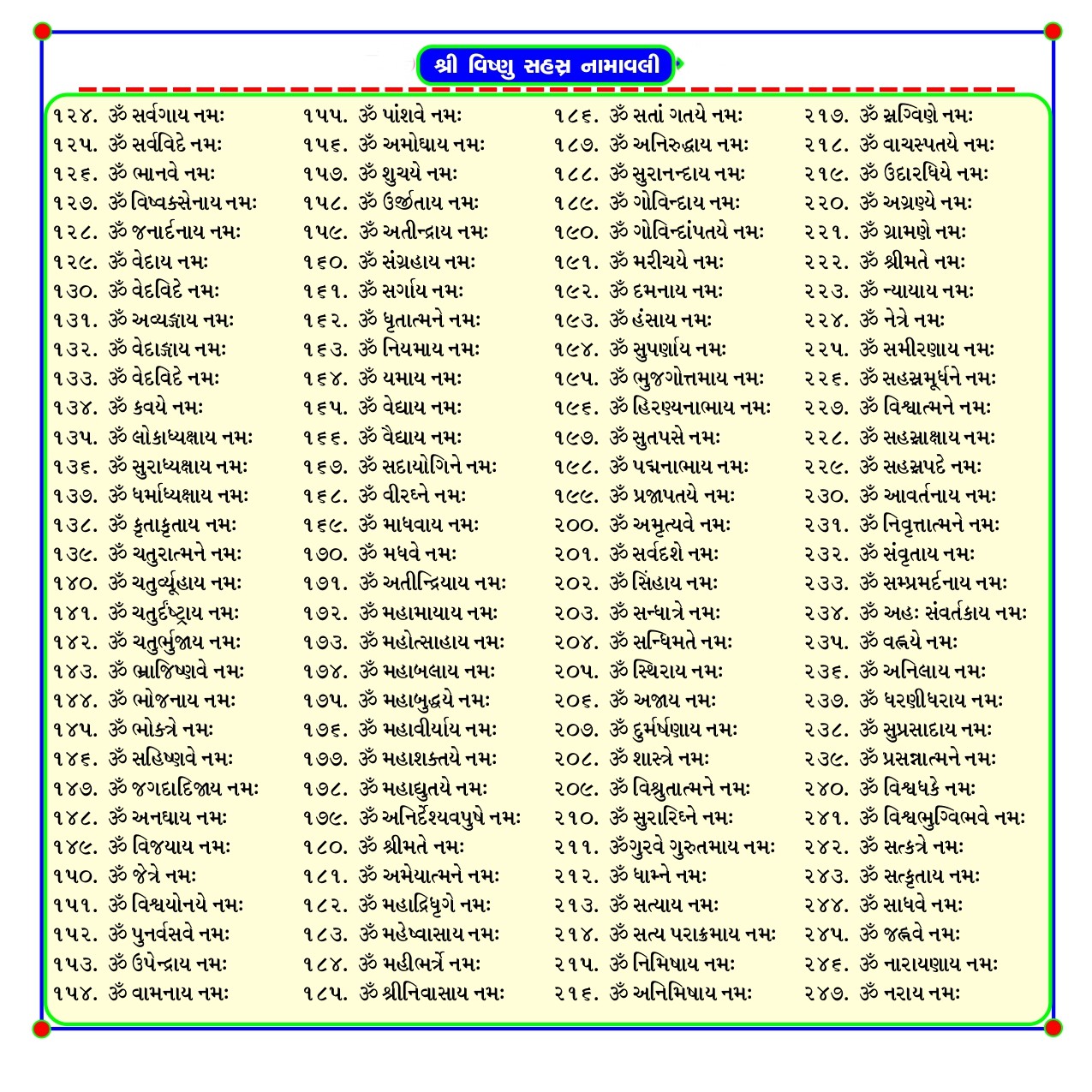 Vishnu sahastra namavali gujarati pdf - Vishnu 108 names in gujarati pdf - વિષ્ણુ ભગવાન ના 1008 નામ - Vishnu sahasranamavali gujarati ma - Vishnu sahasranamavali gujarati mein - વિષ્ણુ ભગવાન ના 1008 નામ pdf download - વિષ્ણુ સહસ્ત્ર પાઠ ગુજરાતીમાં - વિષ્ણુ સહસ્ત્ર ના 1000 નામ vishnu sahasranamam - vishnu sahasranamam pdf - vishnu sahasranamam lyrics in Gujarati - વિષ્ણુ સહસ્ત્ર નામનો પાઠ - વિષ્ણુ સહસ્ત્ર પાઠ ના ફાયદા
