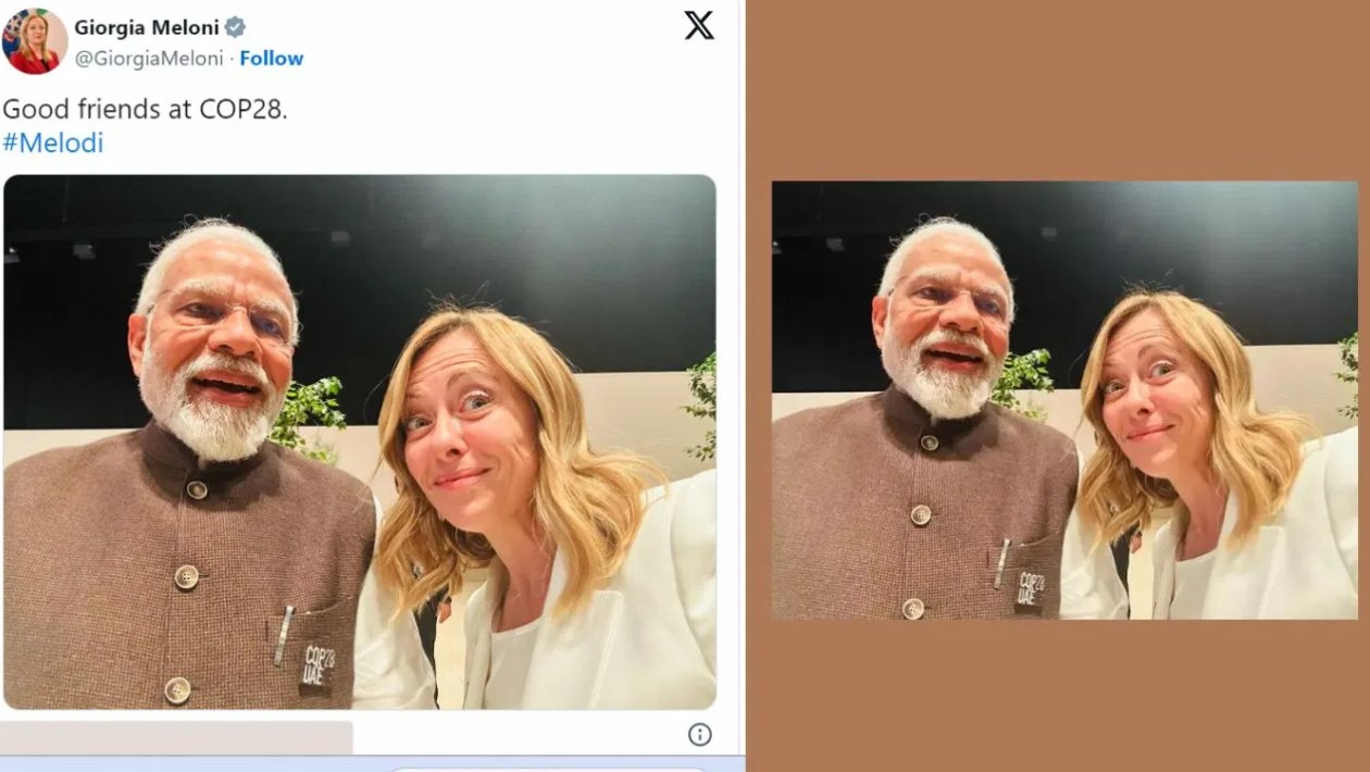PM Narendra Modi With Italy PM Georgia Meloni Selfie Viral - melodi - Dubai - Giorgia Meloni - PM modi - PM Narendra Modi - italy prime minister giorgia meloni hot